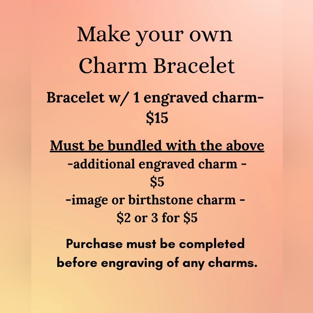 personalized charm bracelet show listing - Picture 2 of 16